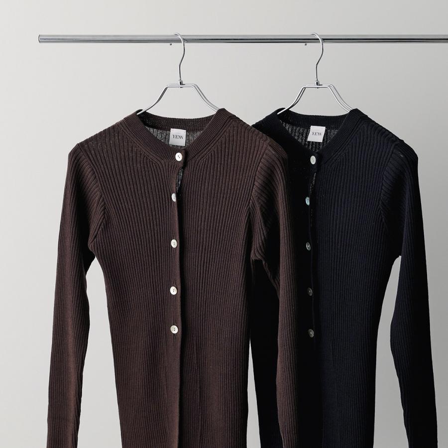 YENN イエン カーディガン COTTON RIB CARDIGAN Y251-91013 レディース