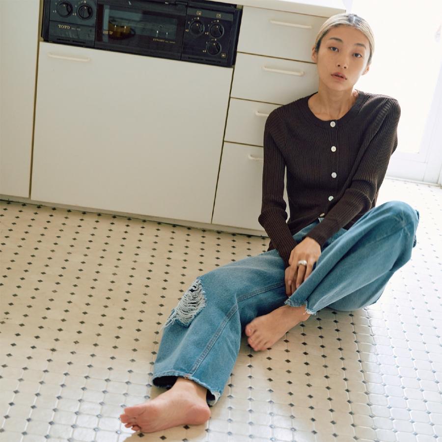 YENN イエン カーディガン COTTON RIB CARDIGAN Y251-91013 レディース
