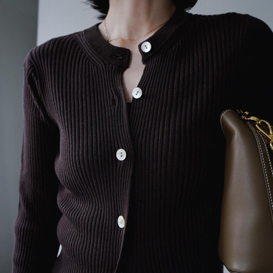 YENN イエン カーディガン COTTON RIB CARDIGAN Y251-91013 レディース