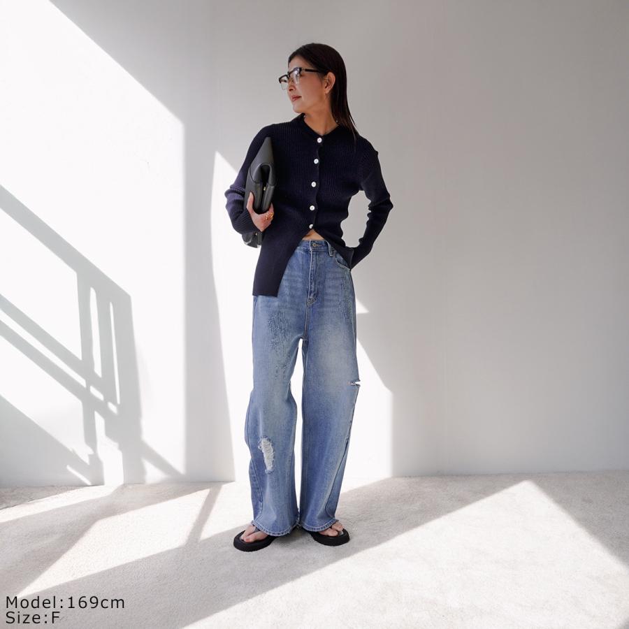 YENN イエン カーディガン COTTON RIB CARDIGAN Y251-91013 レディース