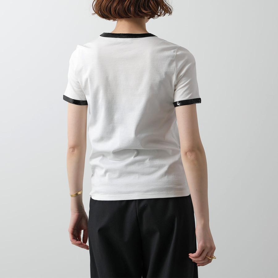 CELINE セリーヌ クロップドメッシュ 半袖Tシャツカットソー ホワイト/ブラック レディース 2X94D785T CELINE（セリーヌ） Tシャツ 2X761671Q.01EA レディース 半袖