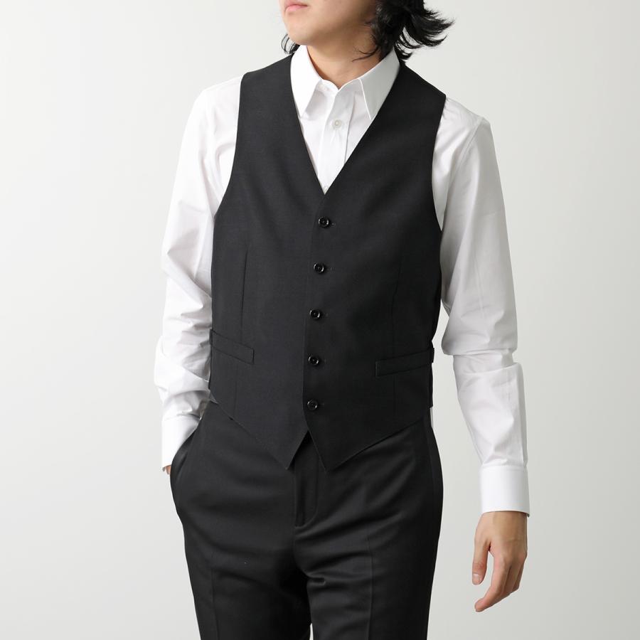 CELINE セリーヌ フランス製 ウール ジレ ベスト ネイビー 40 ロゴ