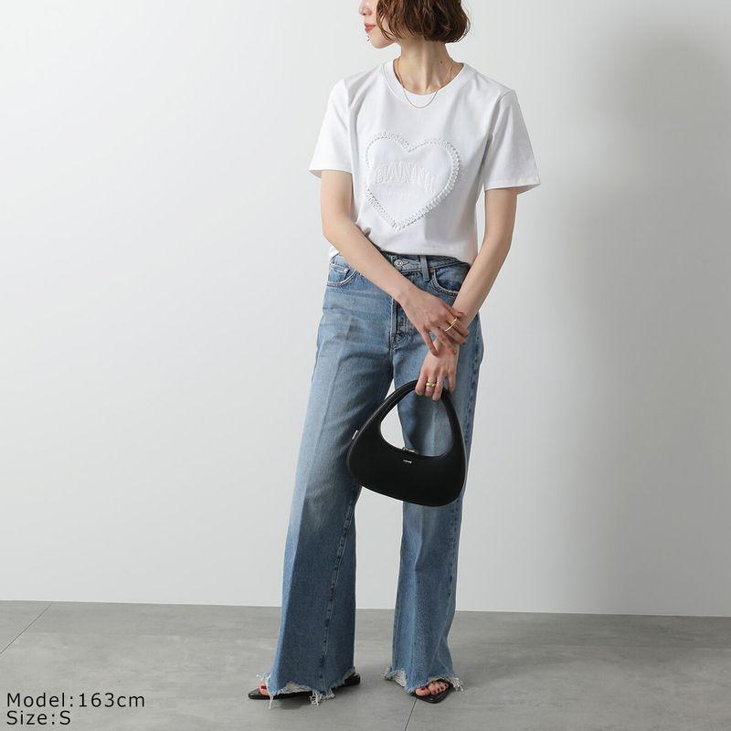 GANNI（ガニー） 半袖 Tシャツ Heavy Cotton Heart Small T-Shirt