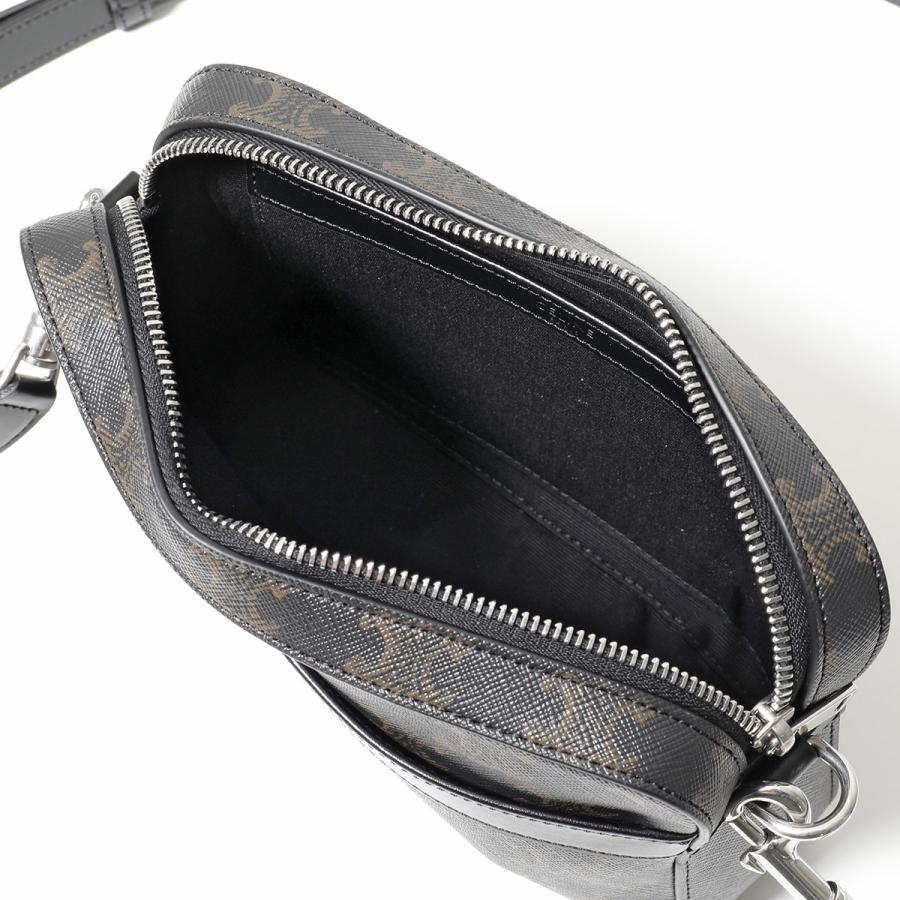 美品 CELINE セリーヌ スモール メッセンジャー 113942EVJ ショルダーバッグ PVCコーティングキャンバス ブラック ユニセックス【中古】【送料無料】 CELINE（セリーヌ） ショルダーバッグ SMALL MESSENGER 113942EVJ.38SI