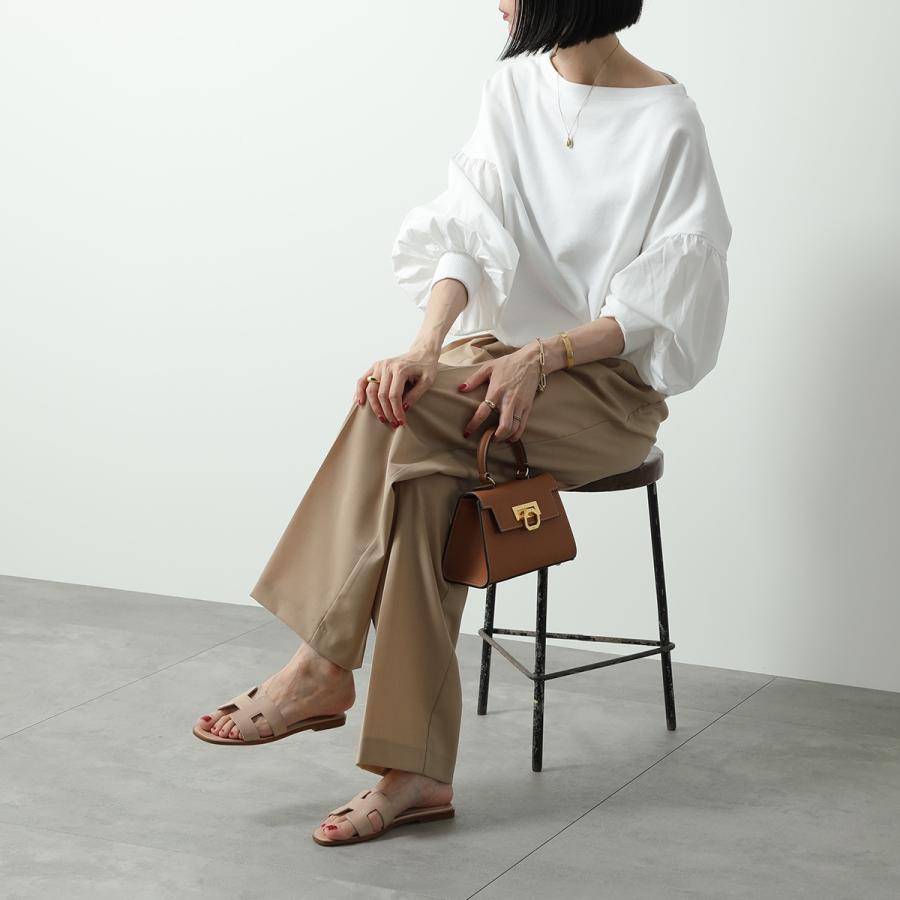 HERMESのブラウンオープントゥフラットサンダル38.1/2 HERMESのブラウンオープントゥフラットサンダル38.1/2 エルメス