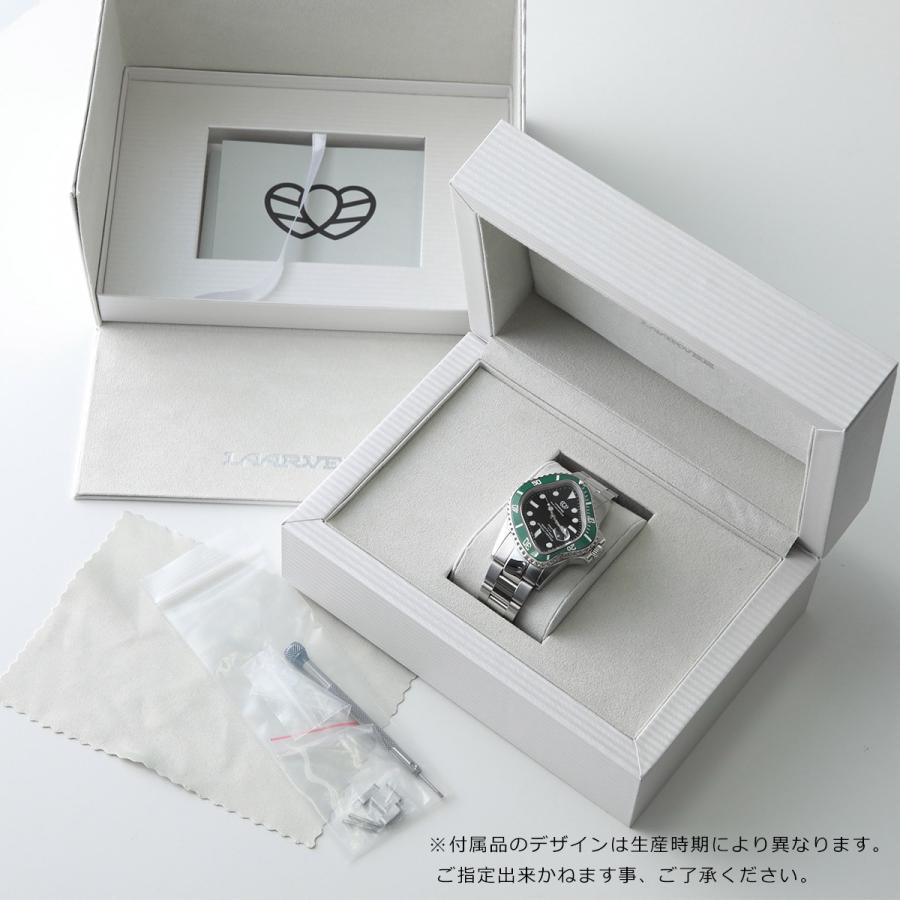 LAARVEE ラーヴィー 腕時計 PEA001GMT メンズ ウォッチ ステンレススチール 流線型 生活防水 アナログ時計 自動巻き機械式ムーブメント ロゴ カラー2色の画像