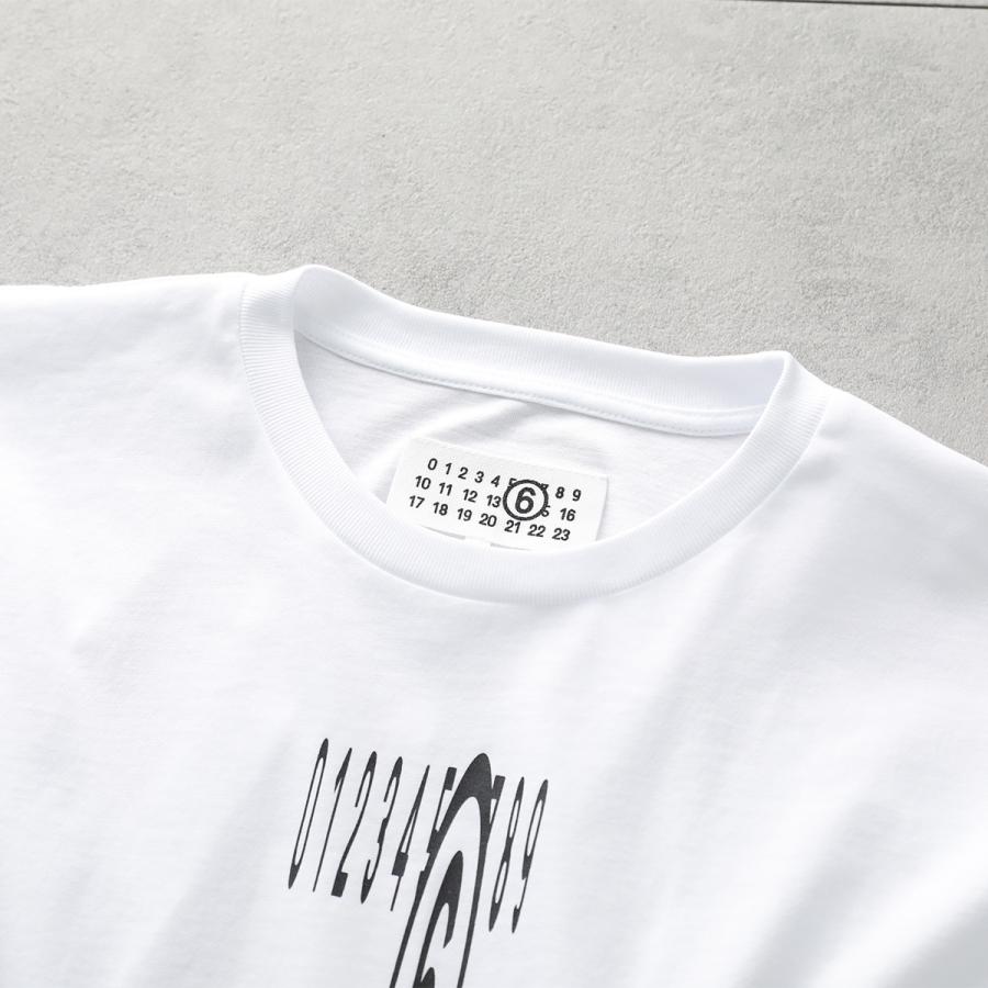 MM6 MAISON MARGIELA キッズロゴプリント ホワイトTシャツ MM6 KIDS エムエムシックス メゾンマルジェラ キッズ Tシャツ【1枚単品