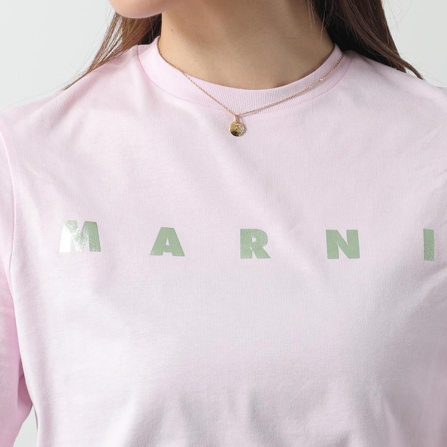 MARNI KIDS マルニ キッズ Tシャツ M01317 M00HZ レディース ガールズ 半袖 カットソー ロゴT クルーネック コットン カラー4色 M01317M00HZ0M803の画像