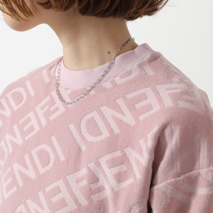 フェンディ ベロア ベルベット FFロゴ 長袖カットソー 42 ブラック系 FENDI（フェンディ） FENDI KIDS キッズ トレーナー JUH067 AOCB