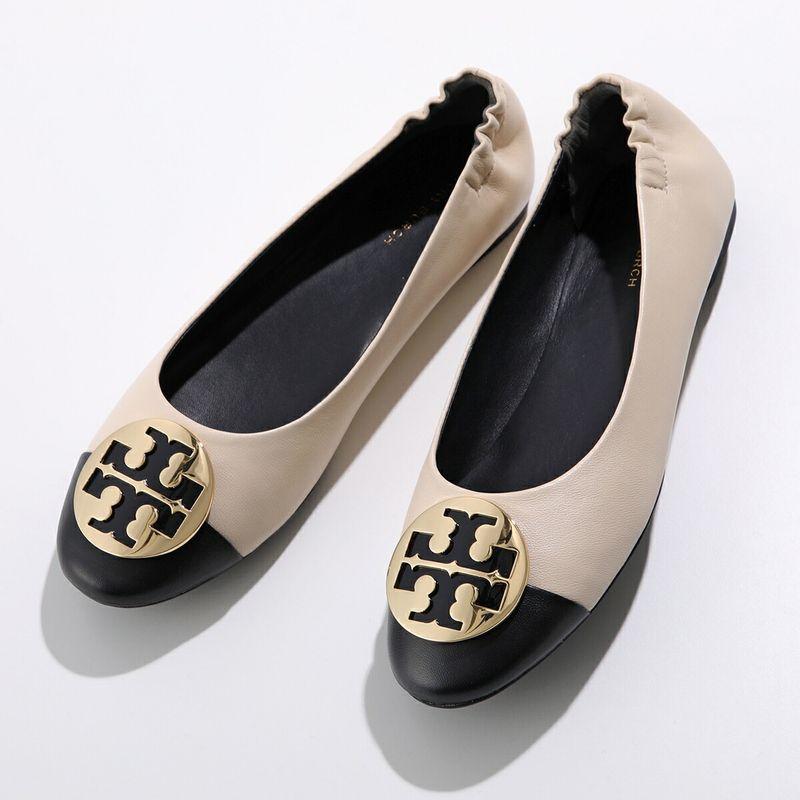 極美品　TORY BURCH クレア キャップトゥ バレエシューズ　22.5㎝ TORY BURCH（トリーバーチ） パンプス CLAIRE CAP TOE BALLET クレア