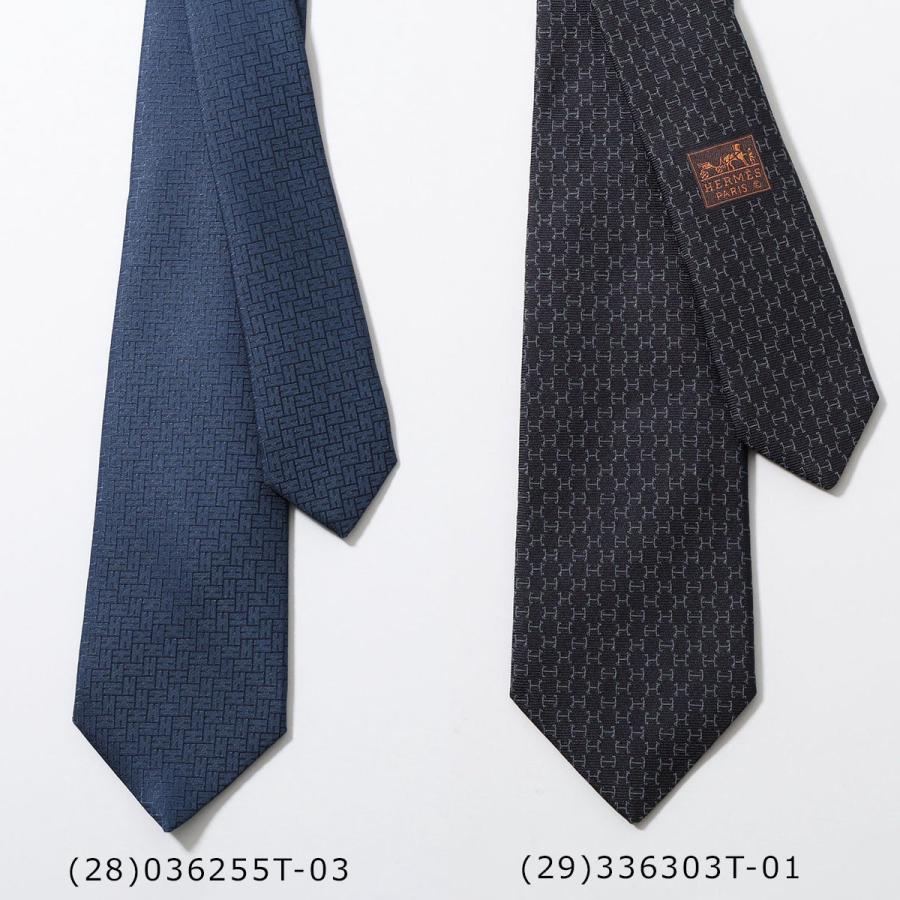 HERMES シルク100% ネクタイ フランス製 箱・ショッパー付 HERMES（エルメス） ネクタイ TIE メンズ フランス製 シルク H柄