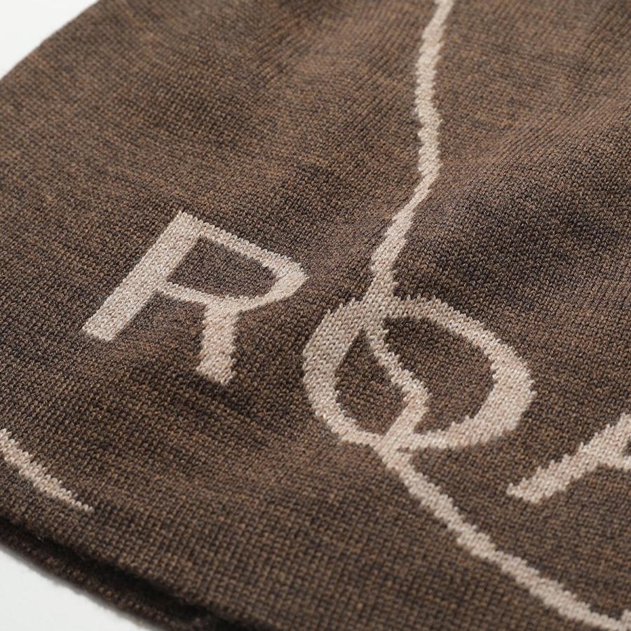 ROA ブラウンビーニー ROA（ファッション） ニット帽 ニットキャップ ROA Logo wool