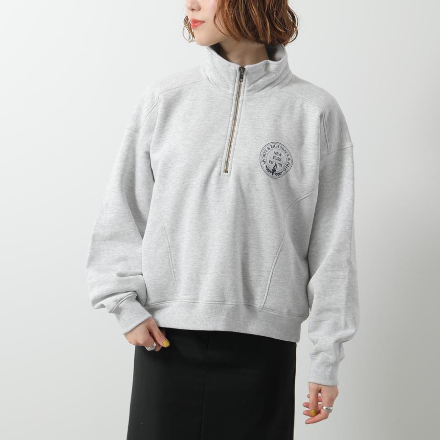 美品 Sporty & Rich スポーティアンドリッチ-ハーフジップトレーナー SPORTY&RICH スポーティアンドリッチ トレーナー QZAW235 メンズ JFK
