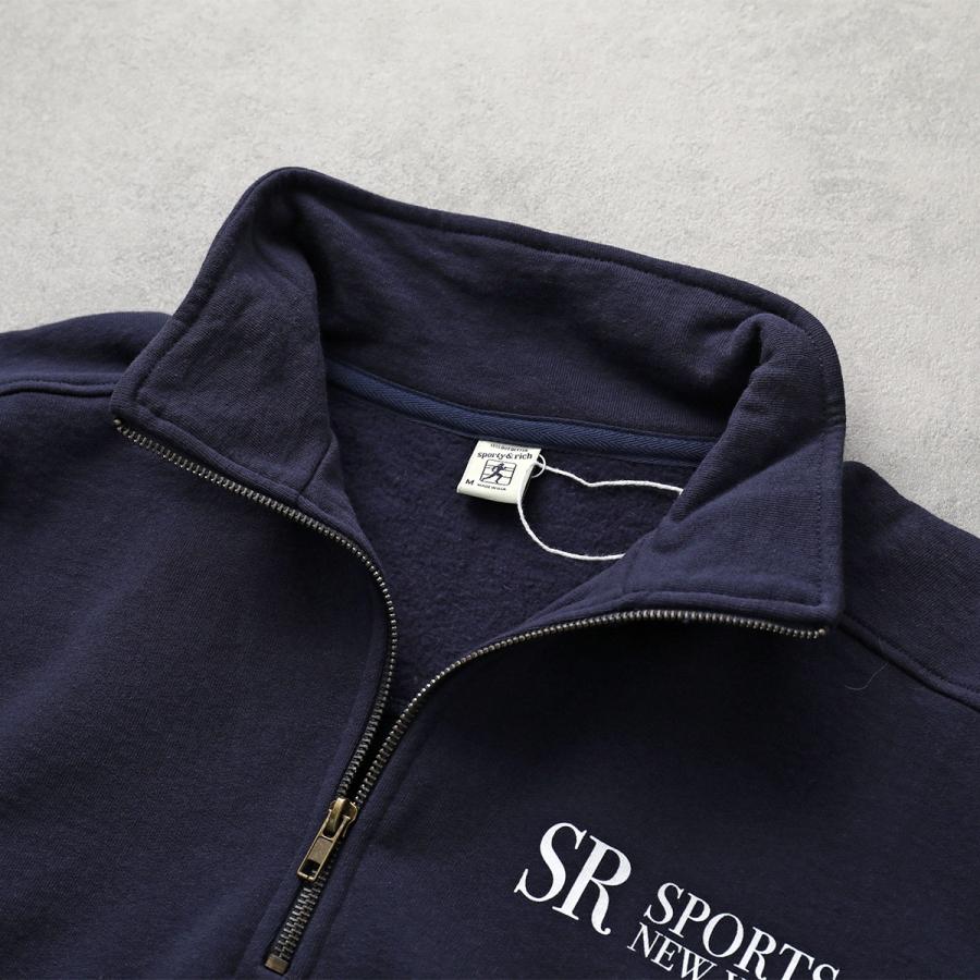 SPORTY &amp; RICH X PRINCE ハーフジップ Sporty & Rich ハーフジップ スウェットシャツ | ブルー | FARFETCH JP