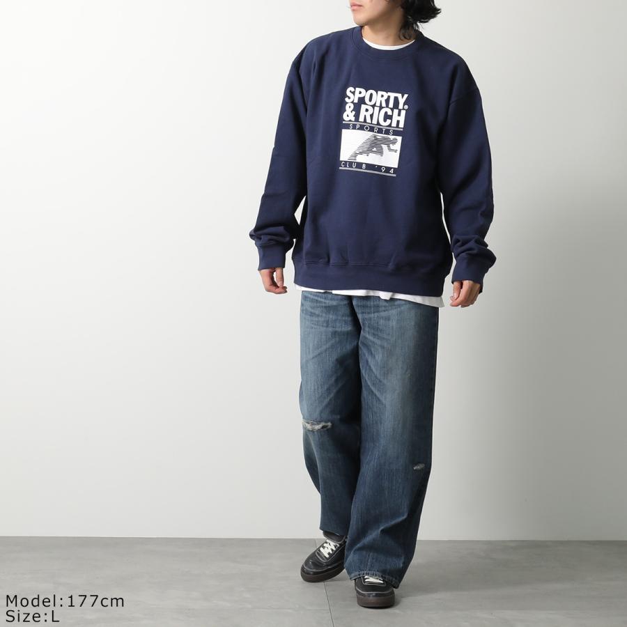 新品sporty&richネイビー ロゴ トレーナー Sサイズ 新品sporty&richネイビー ロゴ トレーナー Sサイズ