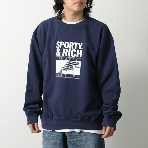 新品sporty&richネイビー ロゴ トレーナー Sサイズ