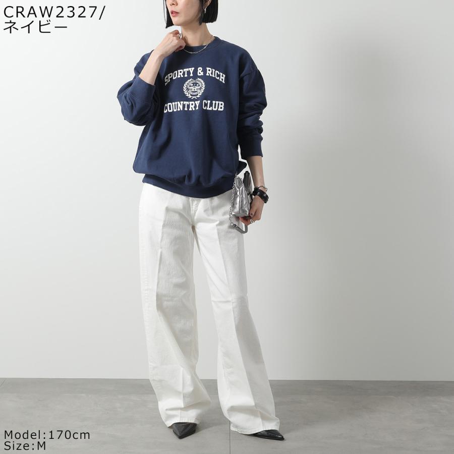 SPORTY&amp;RICH / スポーティーアンドリッチ | 2023SS | カレッジプリント クルーネックスウェット | S | グリーン | レディース Tennis Capsule FW23 – Sporty & Rich