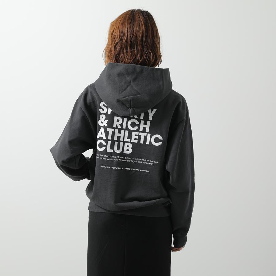 Sporty &amp; Rich スポーティーアンドリッチ パーカー スウェット プルオーバーブラック 黒 M フーディー ロゴ プリント コットン カジュアル バッグプリント グラフィックデザイン ベーシック ポケット【レディース】【中古】【K3591】 楽天市場】SPORTY＆RICH スポーティアンドリッチ パーカー HOAW232