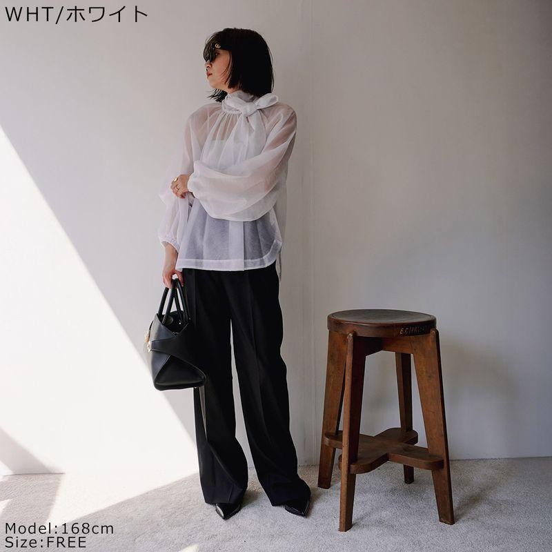 anana（アナナ） ブラウス a51-030 レディース シアー リボン 長袖 