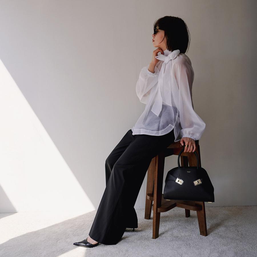 anana（アナナ） ブラウス a51-030 レディース シアー リボン 長袖 