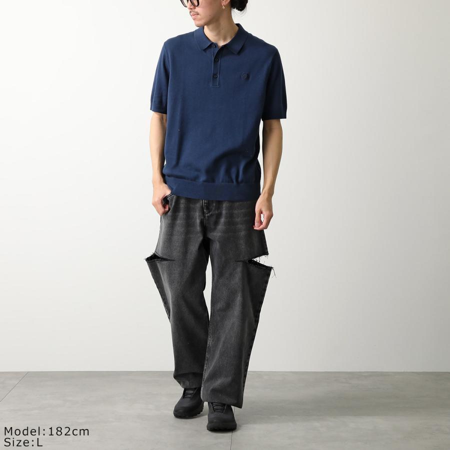 フレッドペリー　ポロシャツ　カーキー　Lサイズ　刺繍ロゴ FRED PERRY（フレッドペリー） ポロシャツ COTTON KNITTED SHIRT K9725
