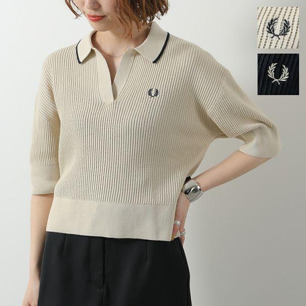 FRED PERRY（フレッドペリー） ニットシャツ OPEN-COLLAR MESH KNIT