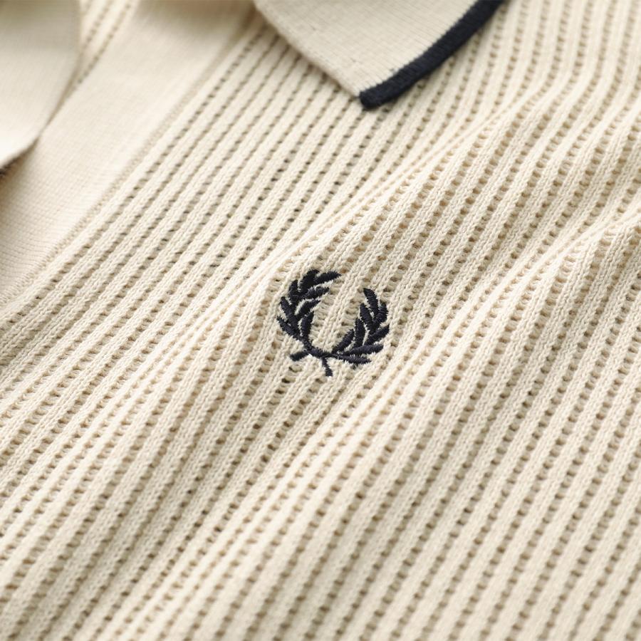 FRED PERRY（フレッドペリー） ニットシャツ OPEN-COLLAR MESH KNIT