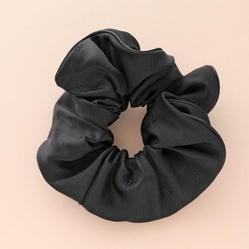 高級！アレクサンドルドゥパリ！サテンシルク！シュシュ！ブラック ALEXANDRE DE PARIS（アレクサンドル ドゥ パリ） アレクサンドル ドゥ