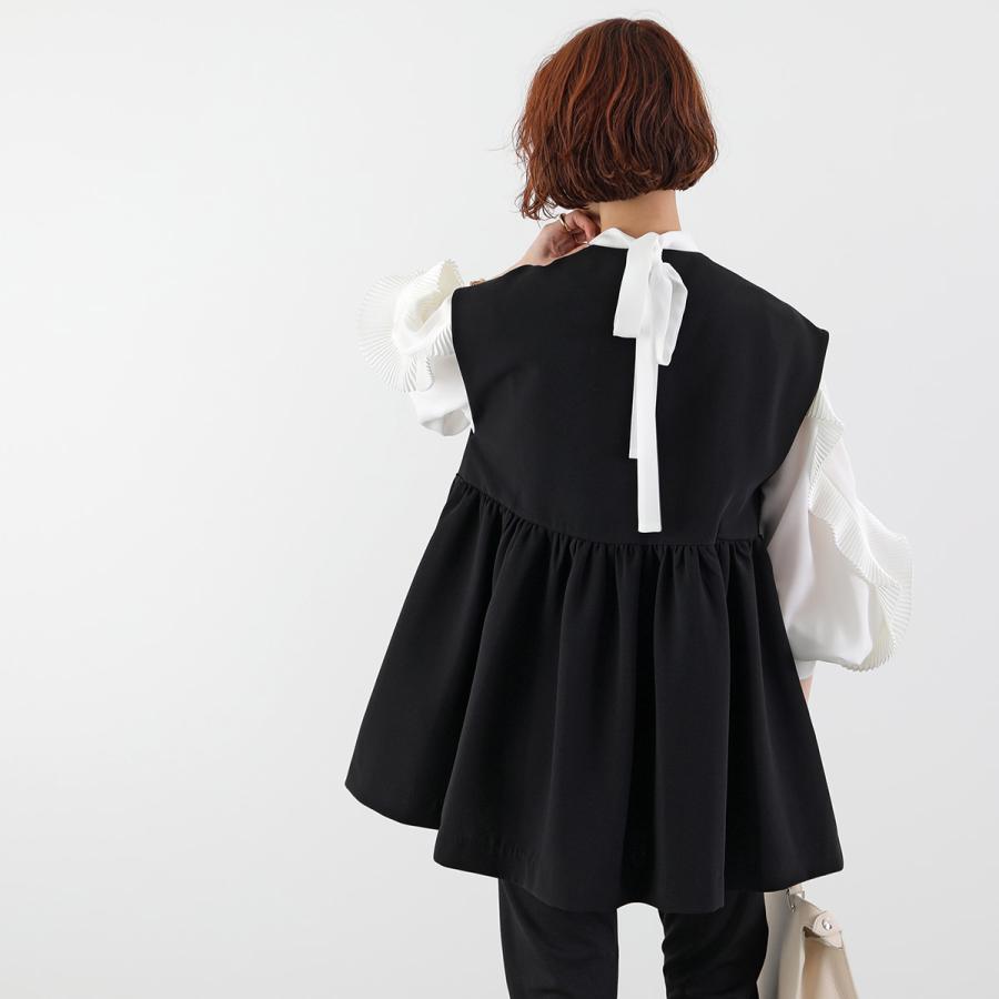 anana アナナ ベスト a69-000 レディース Vネック ギャザー