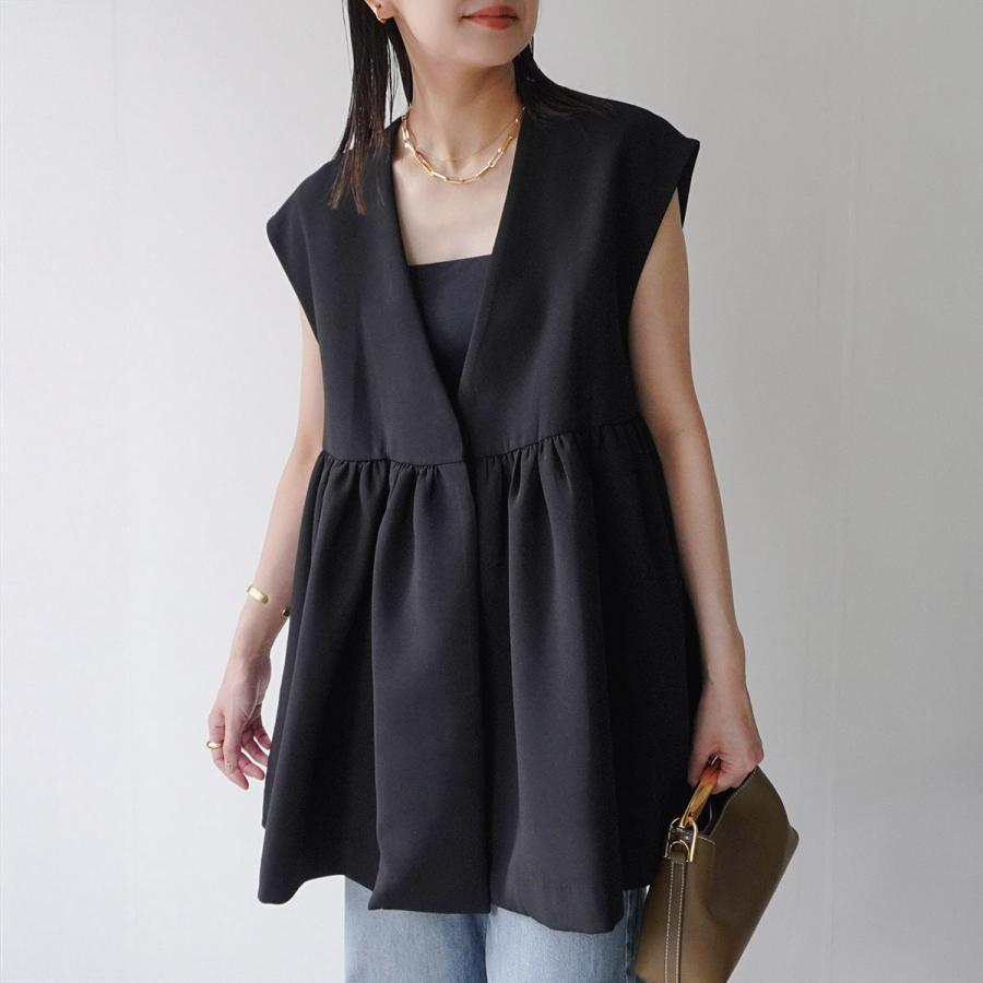 anana（アナナ） ベスト a69-000 レディース Vネック ギャザー