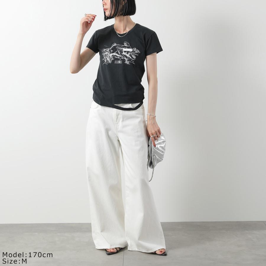 【新品】  Maison Margiela / メゾンマルジェラ | 2019AW | ドローコードデザイン 半袖Tシャツ | S | ホワイト | レディース メゾン マルジェラ MAISON MARGIELA Tシャツ 半袖カットソー トップス