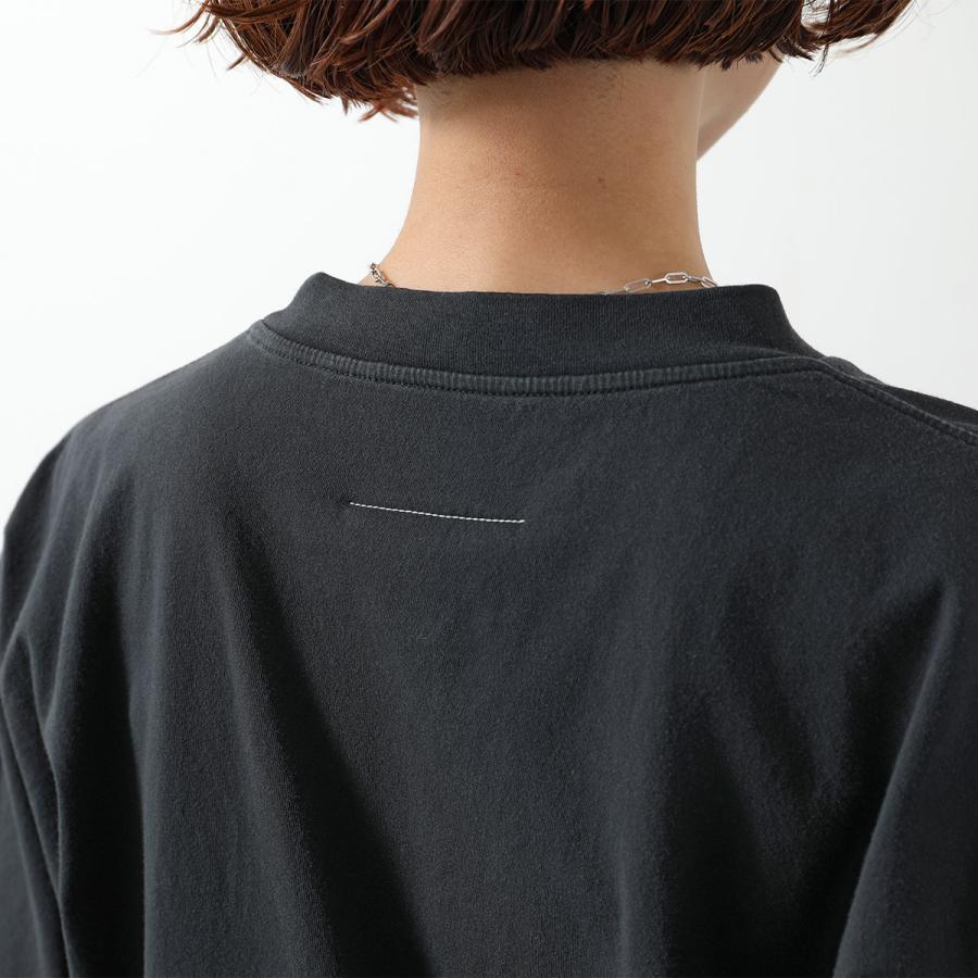 美品 25SS MM6 エムエムシックス メゾンマルジェラ ナンバリングロゴ オーバーサイズ カットソー Tシャツ S62GD0202 サイズM ホワイト レディース 古着 中古 USED MM6 エムエムシックス メゾンマルジェラ Tシャツ S62GD0202 M20115
