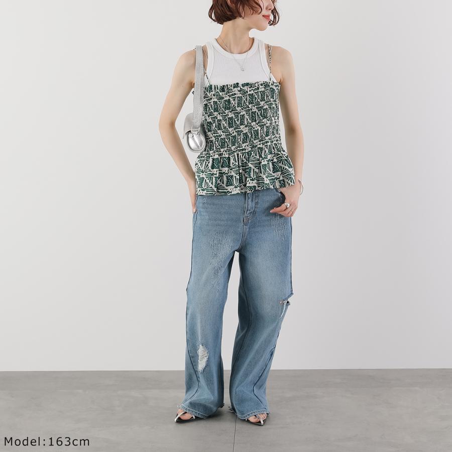 sara mallika Sara サラマリカ ビスチェ Cotton Poplin Print Cami Top