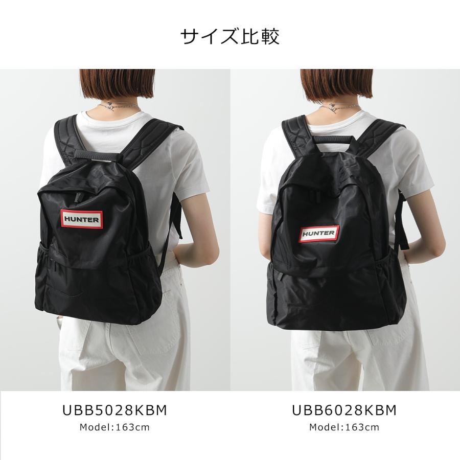 HUNTER ハンター バックパック オリジナル ナイロン UBB6028KBM レディース リュック デイパック 耐水性 ロゴ 鞄 カラー2色の画像