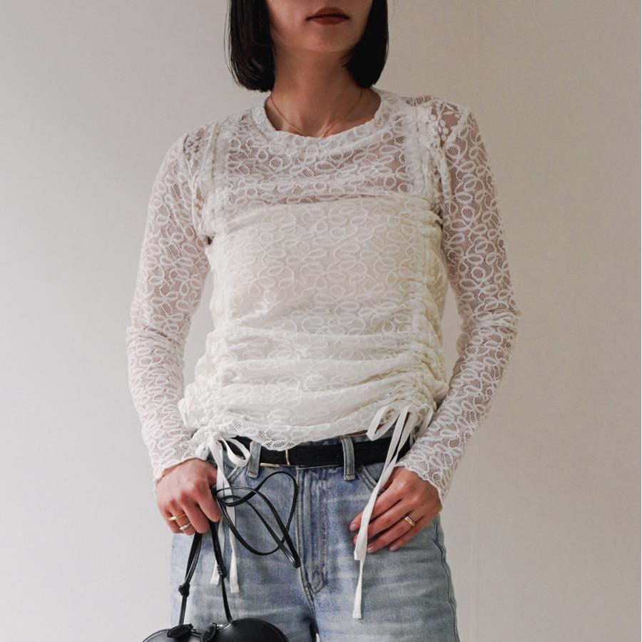 MONiLE モニーレ ブラウス 002739 レディース レース メッシュ
