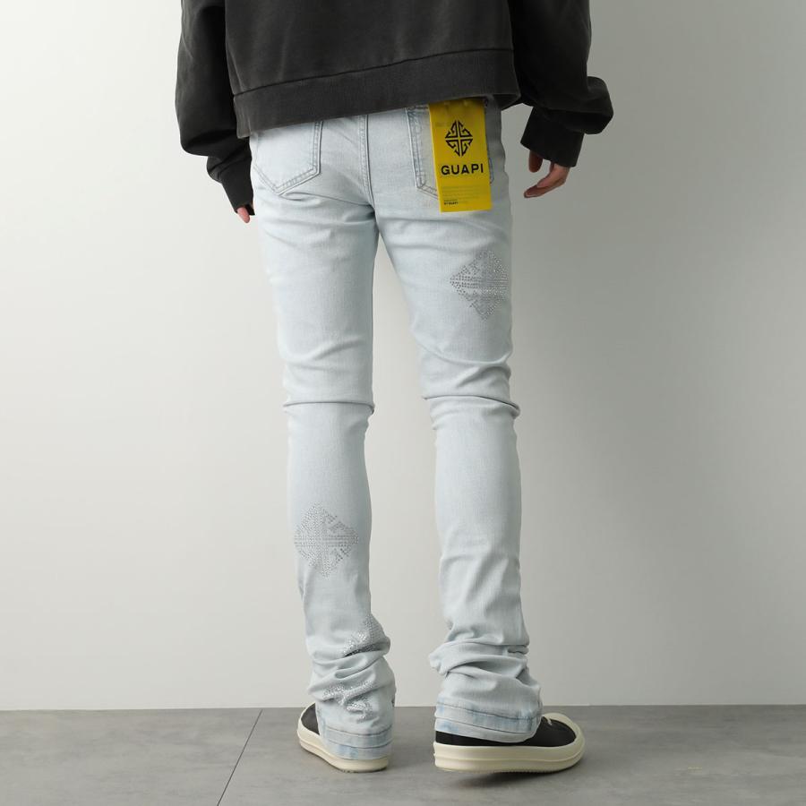 GUAPI グアピ ジーンズ Aqua Blue Icon Embellished Denim GUAPI グアピ ジーンズ Aqua Blue Icon Embellished Denim