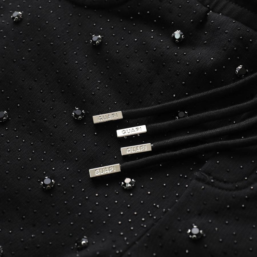 GUAPI グアピ スウェットパンツ Obsidian Black Embellished Sweat