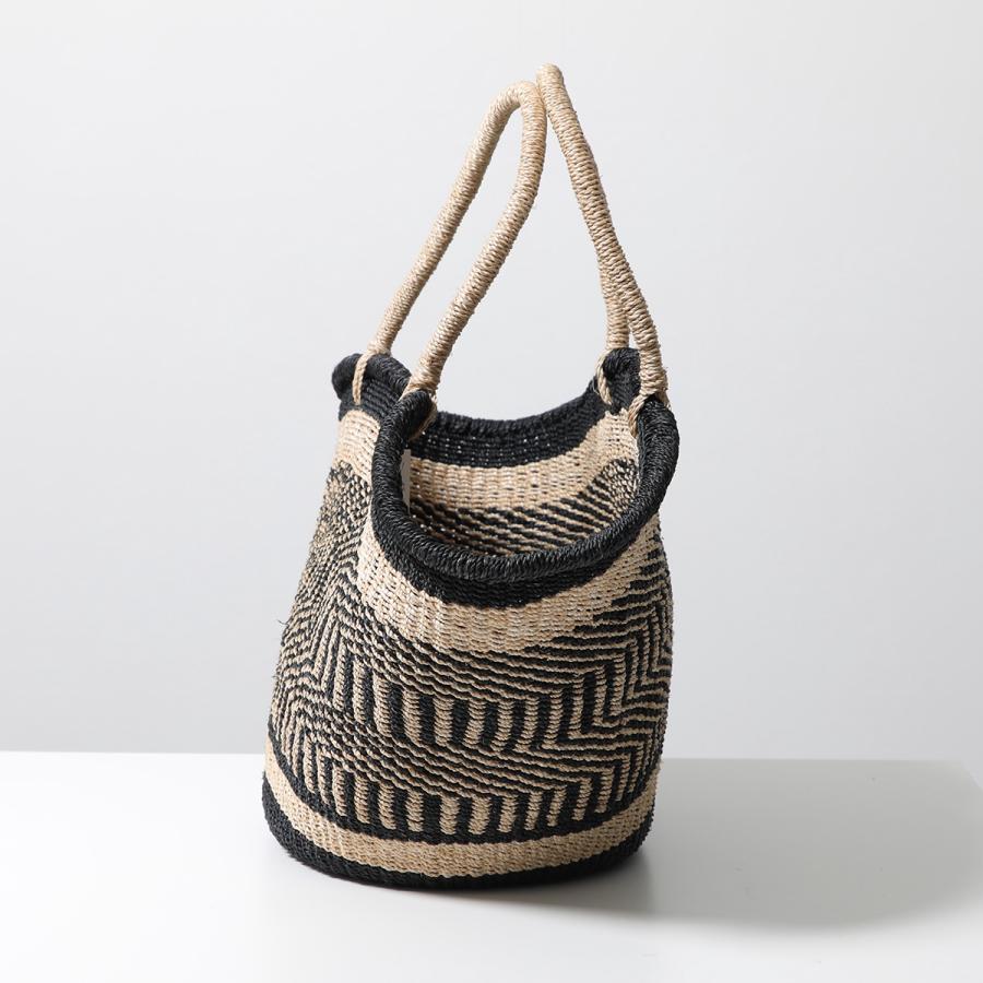 BAGMATI バグマティ かごバッグ BBK25-SS16 レディース バケット トートバッグ ストライプ マルチ柄 鞄 NATURAL-BLACK_6