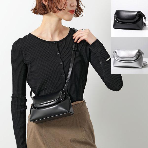 m*9様 OSOI ショルダーバッグ ブラック OSOI オソイ ショルダーバッグ FOLDER MINI レディース レザー ミニ