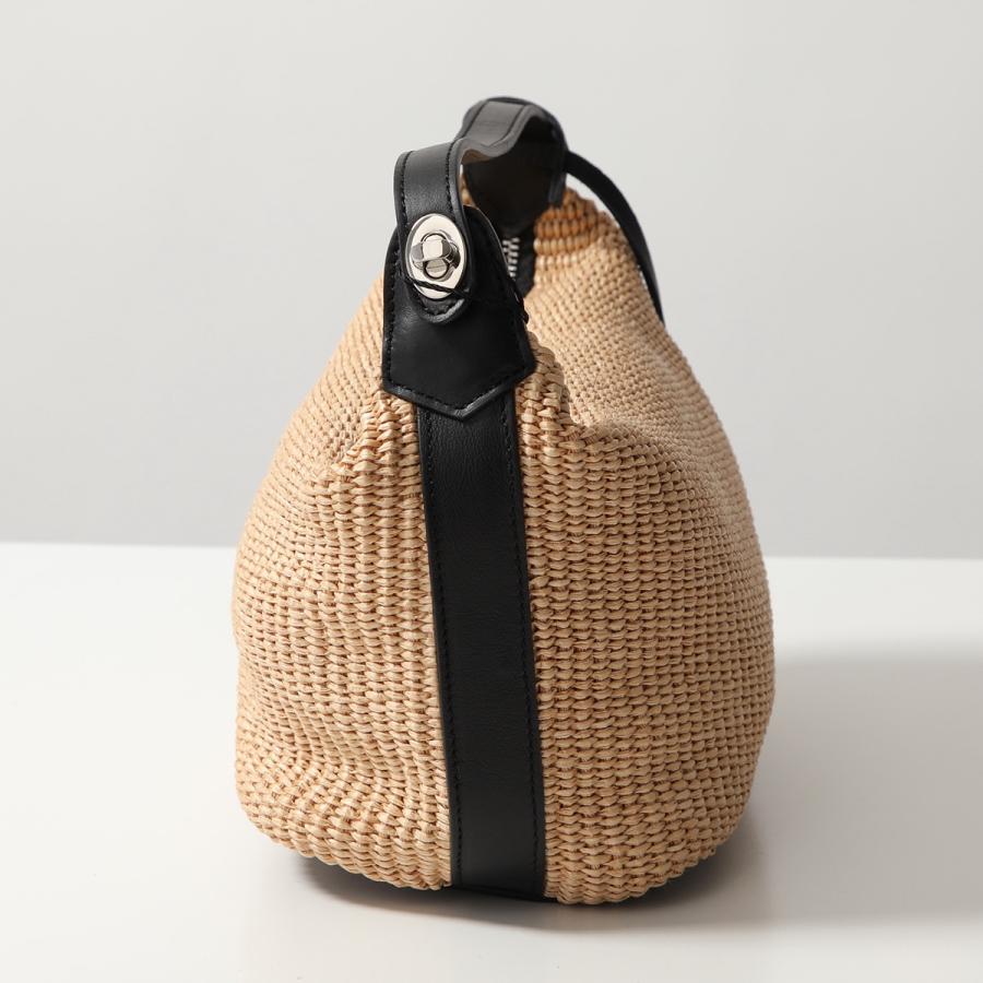 【美品】MARCO MASI　カゴトート　ラフィア×レザー　ホワイト　メッシュ アプト別注】MARCO MASI マルコマージ 3339 ISLAND-VIT レザー
