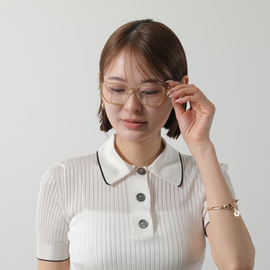 美品 BOTTEGA VENETA ボッテガヴェネタ 眼鏡 めがね BV101O 001 54□15-145 ゴールドカラー ブラック メンズ レディース 古着 中古 USED 中古・古着通販】BOTTEGA VENETA (ボッテガベネタ) 眼鏡 ブルー サイズ