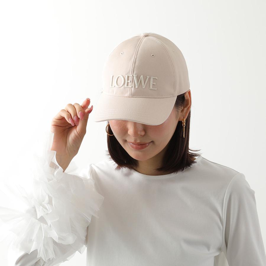 【美品】LOEWE ロエベ キャンバスベースボールキャップ 帽子 LOEWE (ロエベ) ロゴ刺繍 キャンバス ベースボールキャップ