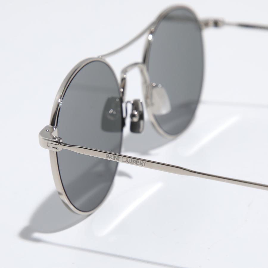 う*り様 サンローラン　サングラス　シルバー SAINT LAURENT サンローラン サングラス SL 421 メンズ ラウンド型