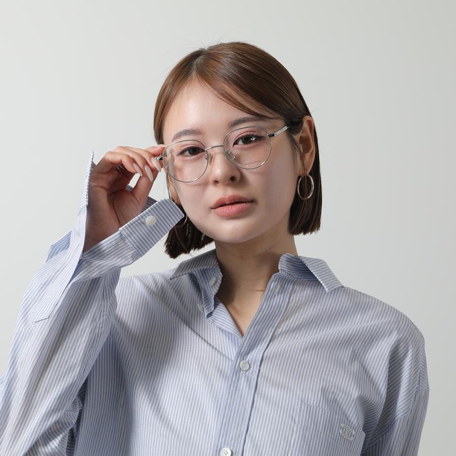 BOTTEGA VENETA ボッテガヴェネタ メガネ BV1239O レディース ボストン型 メタルフレーム 細フレーム フルリム クリングスタイプ ロゴ アイウェア