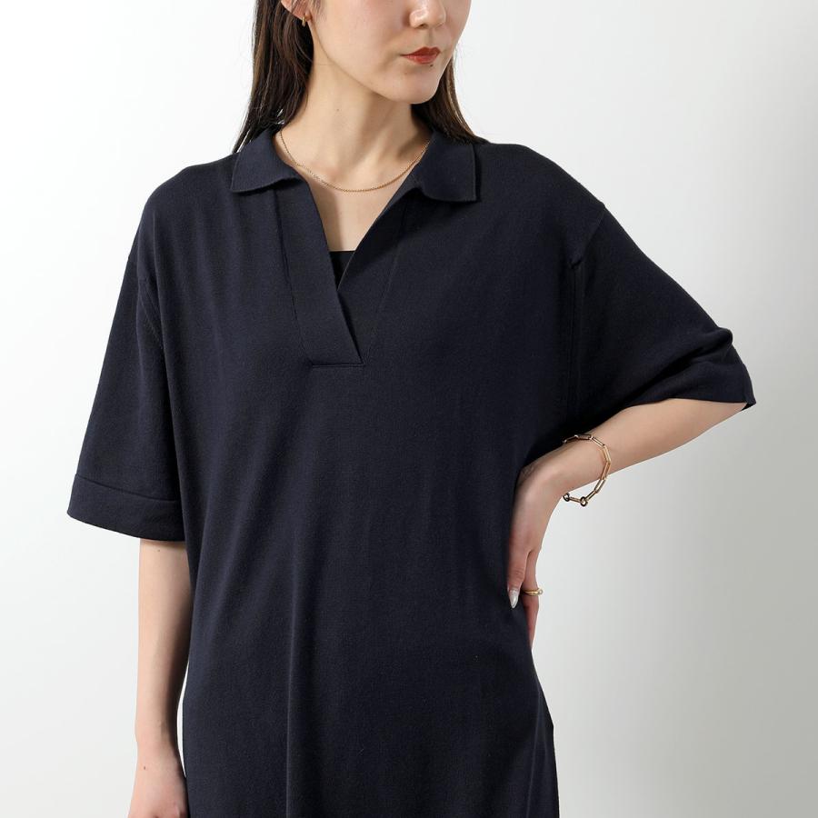 ジョンスメドレー 半袖 ブラックワンピース JOHN SMEDLEY（ジョンスメドレー） ニットワンピース TAYA タヤ