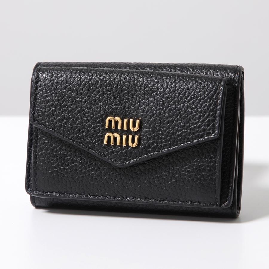 miu MIUMIU ミュウミュウ 三つ折り財布 5MH021 ADT7 レディース