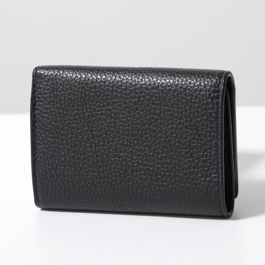 miumiu(ミュウミュウ) 3つ折り財布 - 5MH021 黒 型押し加工 レザー miu miu（ミュウミュウ） 三つ折り財布 5MH021 ADT7 レディース ヴィッ