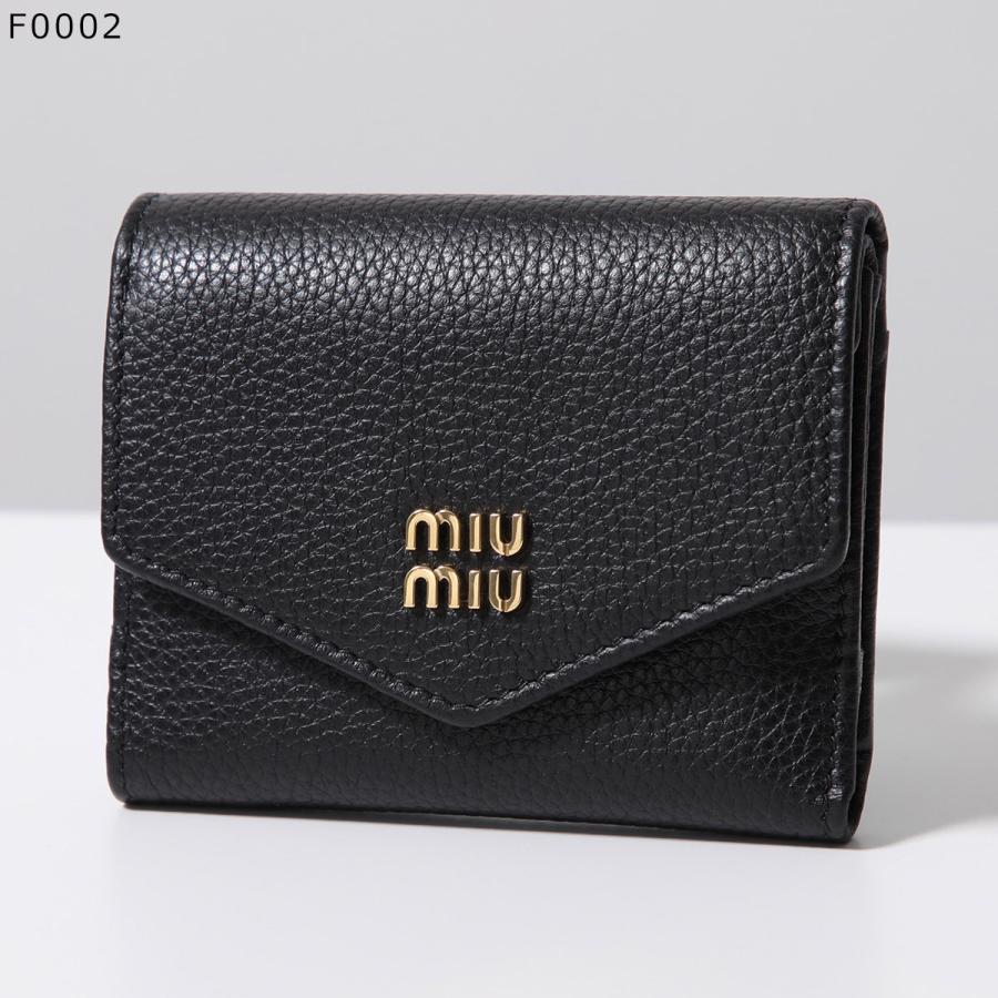 miu MIUMIU ミュウミュウ 三つ折り財布 5MH043 ADT7 レディース