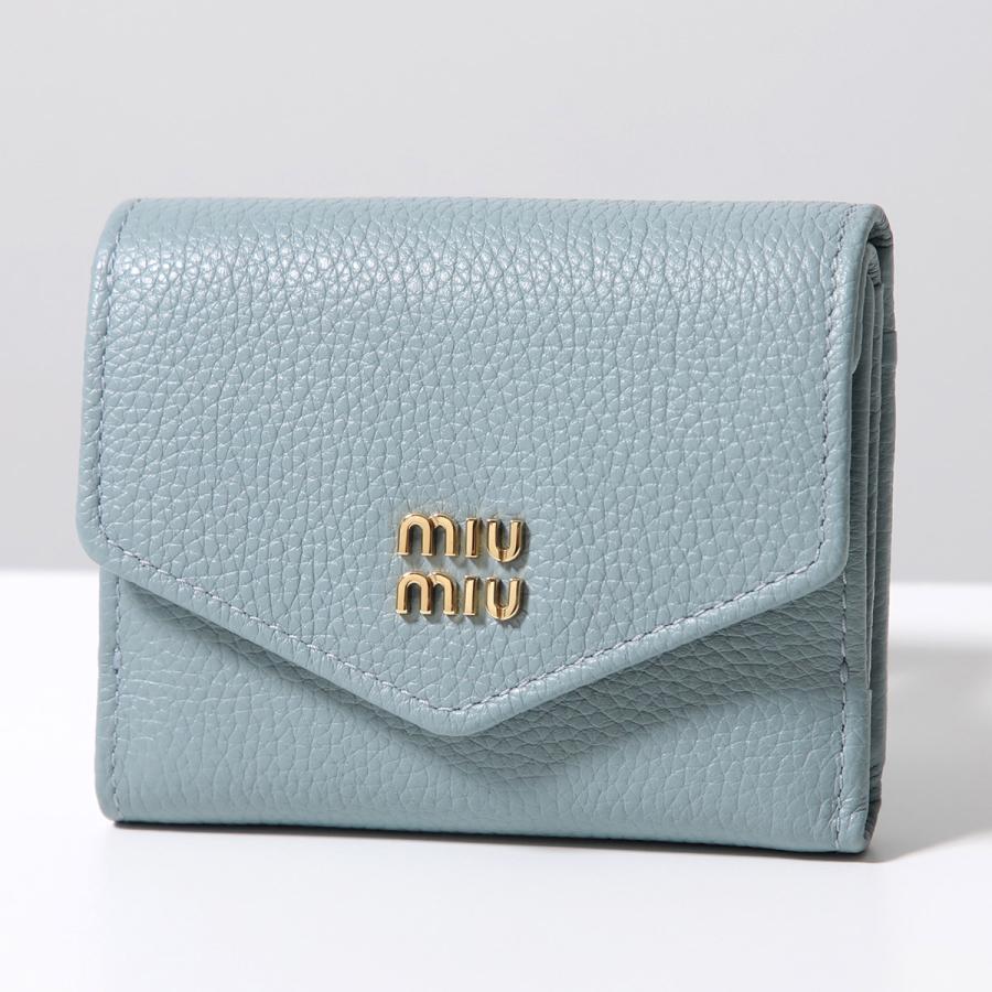 miu MIUMIU ミュウミュウ 三つ折り財布 5MH043 ADT7 レディース