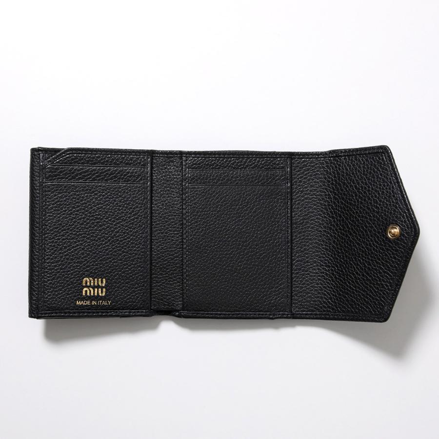 RFID認証 ミュウミュウ　三つ折り財布　縦ロゴ　ブラック　レディース 楽天市場】MIUMIU ミュウミュウ 三つ折り財布 5MH021 2F5X